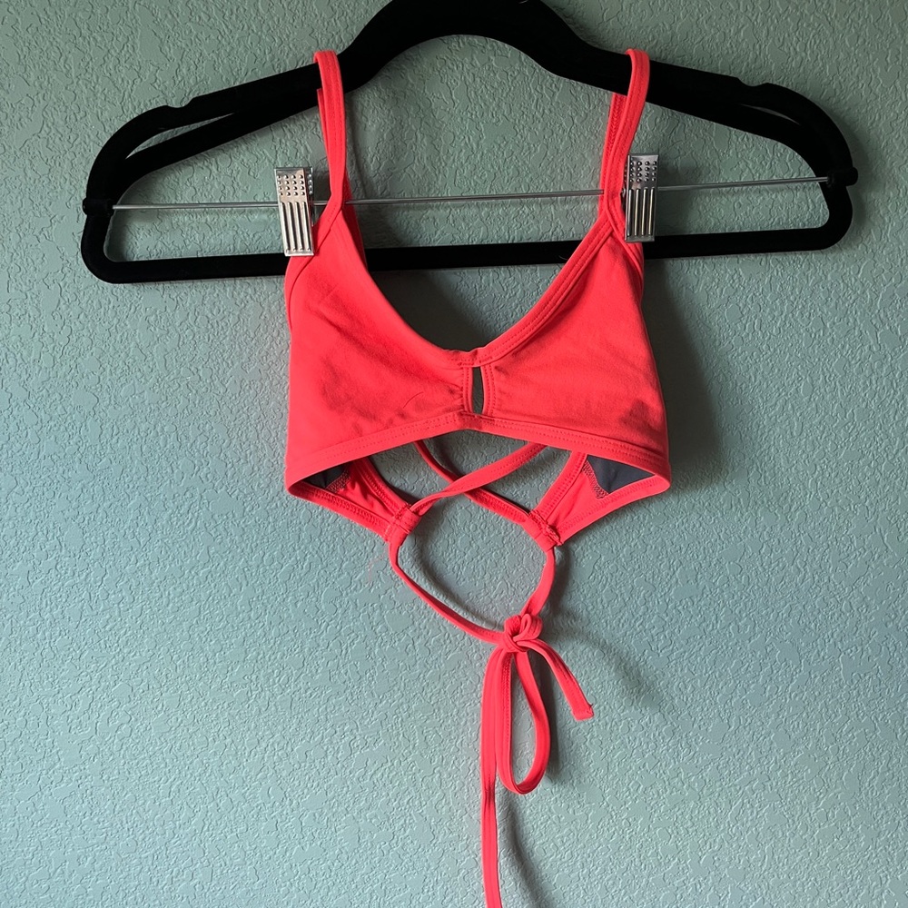 Jolyn Clothing Coral Swim Top Neon